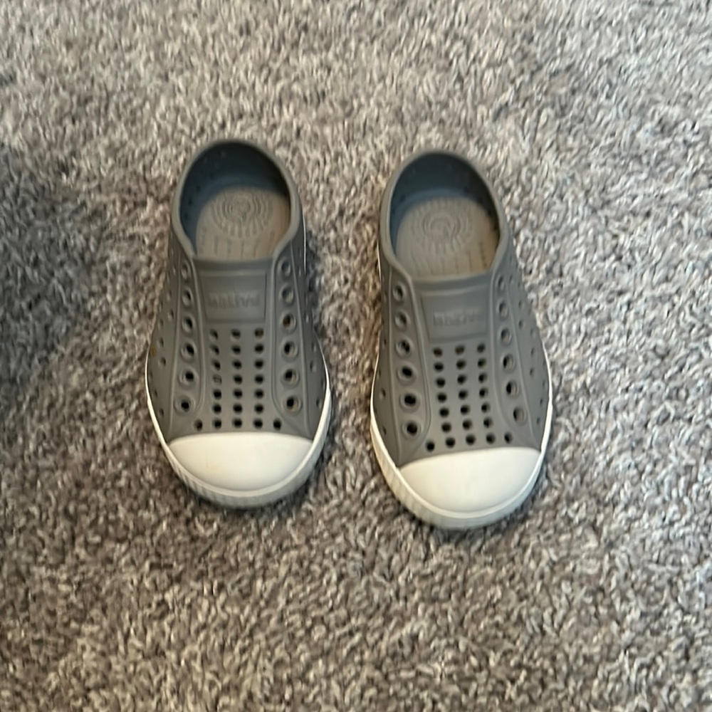 Native gray size Toddler 6 shoe.